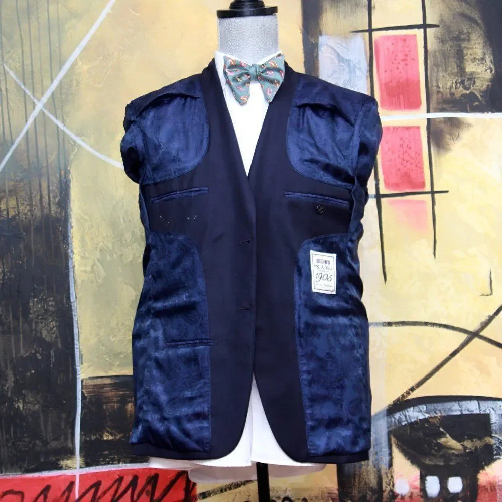 37/38R Jos A Bank 1905 Navy Sportcoat Blazer Custom‎ Made C080661
